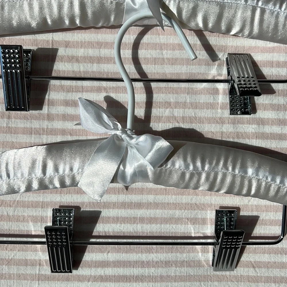 Homegoods Girls Pearl Satin Bow Hangers 12” Set of 2